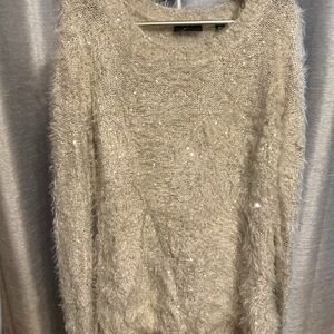 Eyn Elegant Cream Knit Sweater Size M